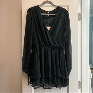 NWT Free People Daliah Drop Waist Mini Dress